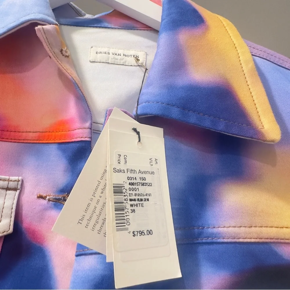 Dries Van Noten Multicolor Tie-Dye Jacket - Picture 3 of 5